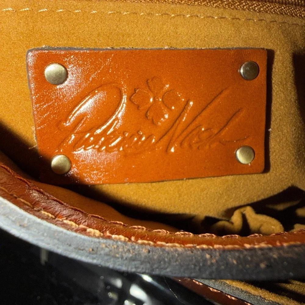 Patricia Nash Aida Crossbody Hand Painted Floral Tooled Leather Bag Purse Boho - Picture 8 of 9